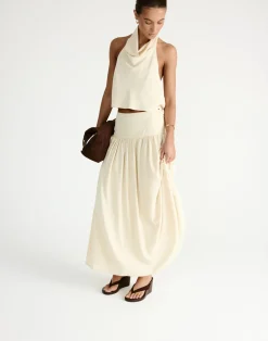 Flynn Maxi Skirt (Butter)*CHARCOAL Clearance