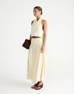 Flynn Maxi Skirt (Butter)*CHARCOAL Clearance