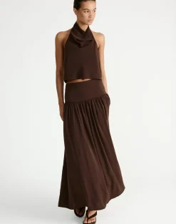 Flynn Maxi Skirt (Chocolate)*CHARCOAL Sale
