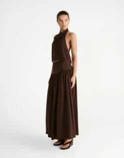 Flynn Maxi Skirt (Chocolate)*CHARCOAL Sale