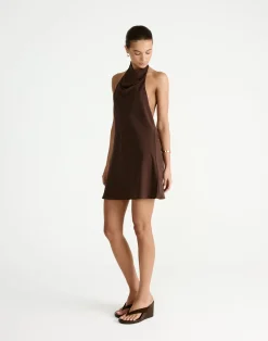 Flynn Mini Dress (Chocolate)*CHARCOAL Hot