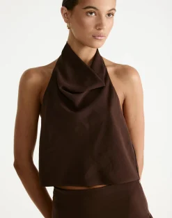 Flynn Top (Chocolate)*CHARCOAL Outlet