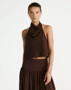 Flynn Top (Chocolate)*CHARCOAL Outlet