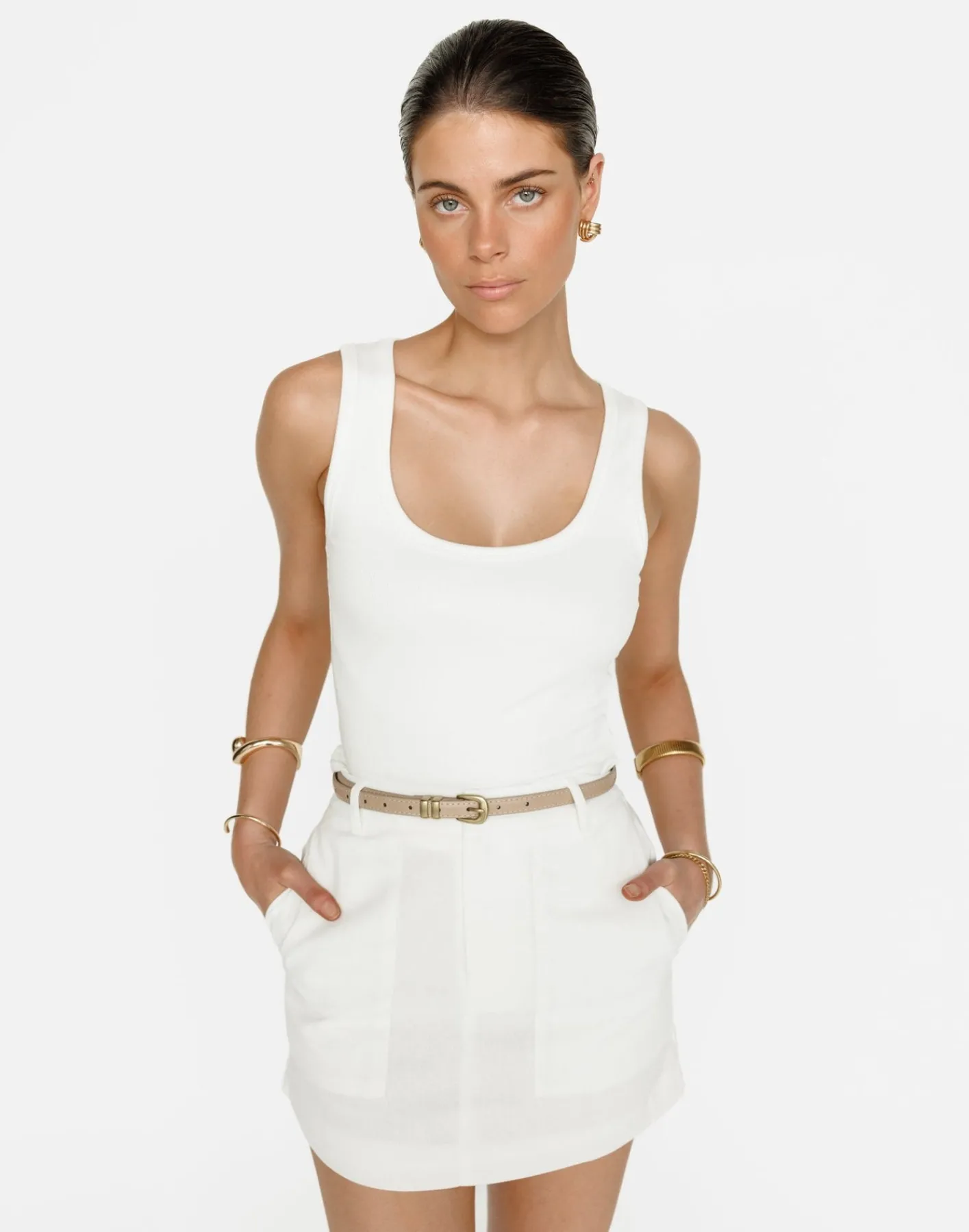 Frankie Mini Skirt (White)*CHARCOAL Online