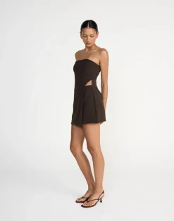 Gabby Mini Dress (Chocolate)*CHARCOAL CLOTHING Sale