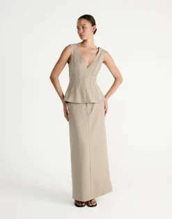 Giana Maxi Skirt (Dusty Sage)*CHARCOAL New