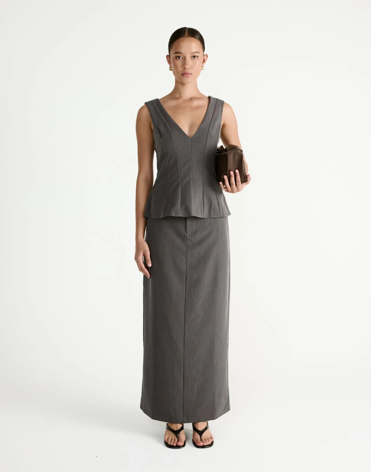 Giana Top (Grey)*CHARCOAL Clearance