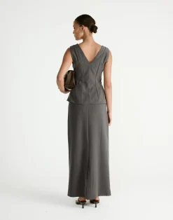 Giana Top (Grey)*CHARCOAL Clearance