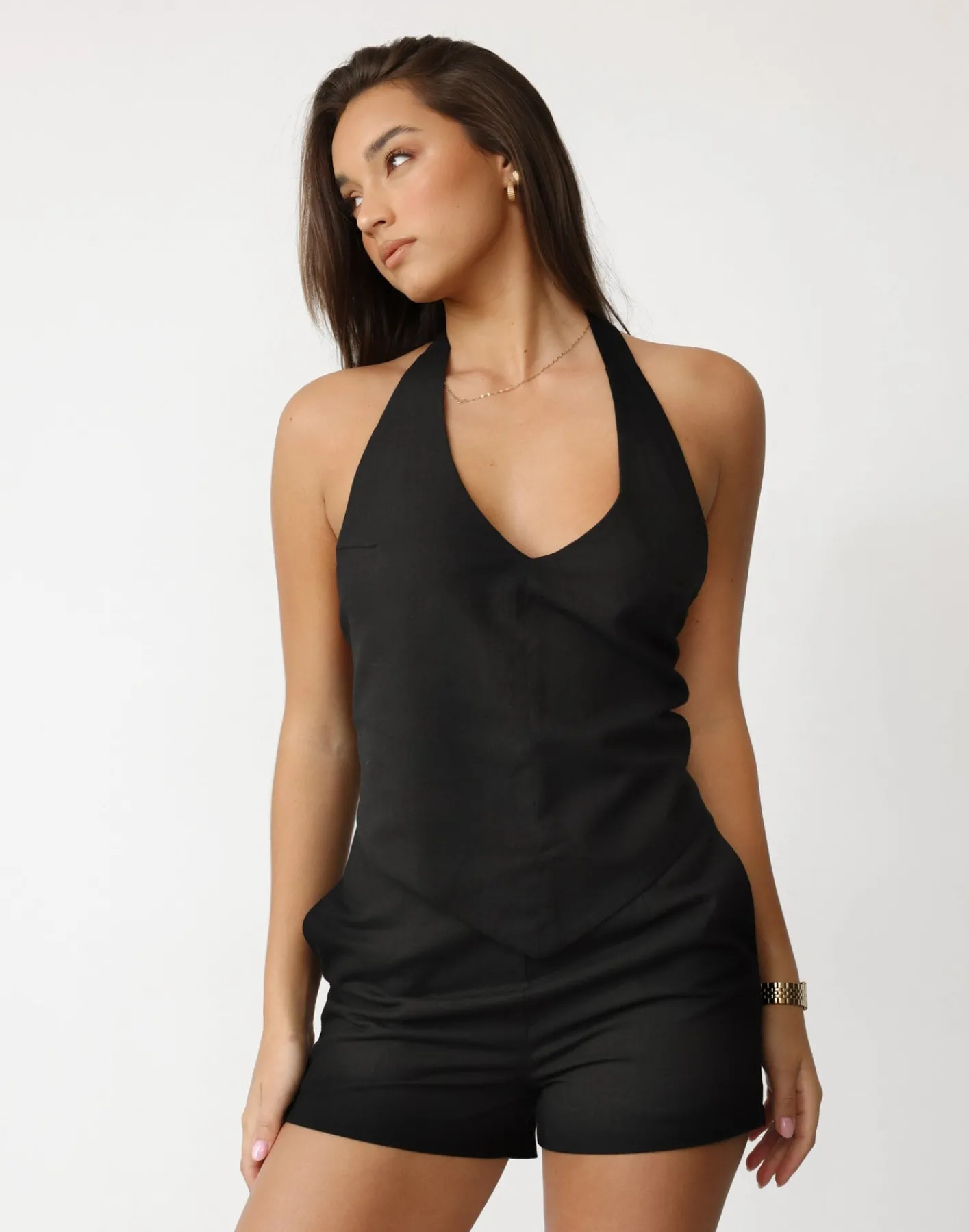 Grace Linen Shorts (Black)*CHARCOAL Best