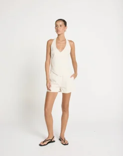 Grace Linen Shorts (Oat)*CHARCOAL Fashion