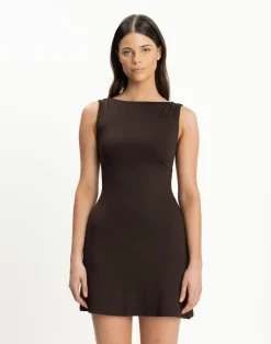 Heatwave Mini Dress (Chocolate)*CHARCOAL CLOTHING Hot