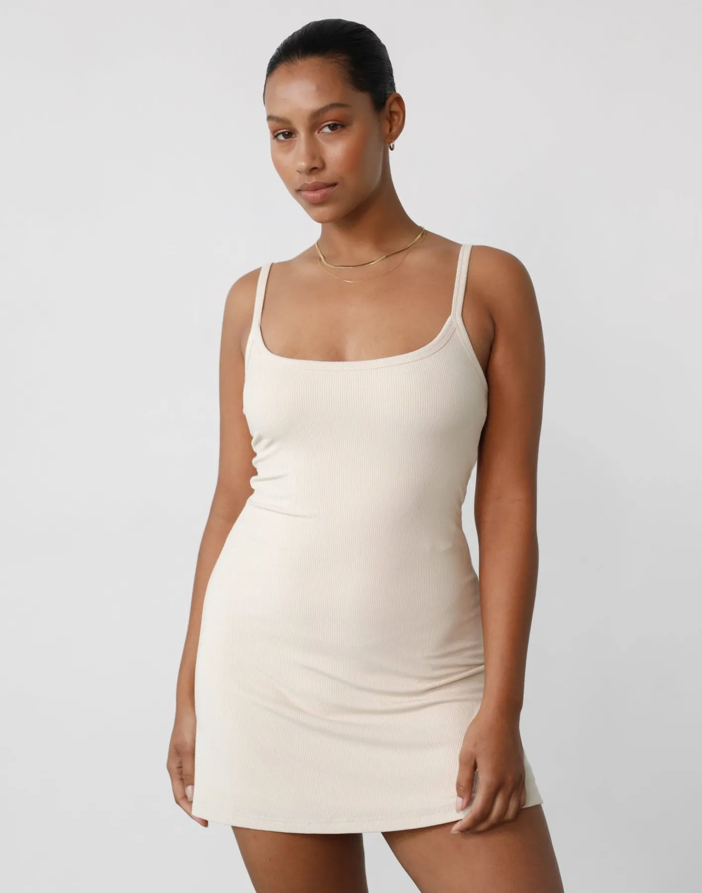 Helia Mini Dress (Oat)*CHARCOAL Sale