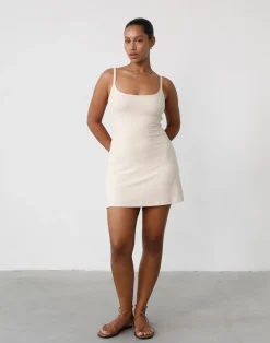 Helia Mini Dress (Oat)*CHARCOAL Sale