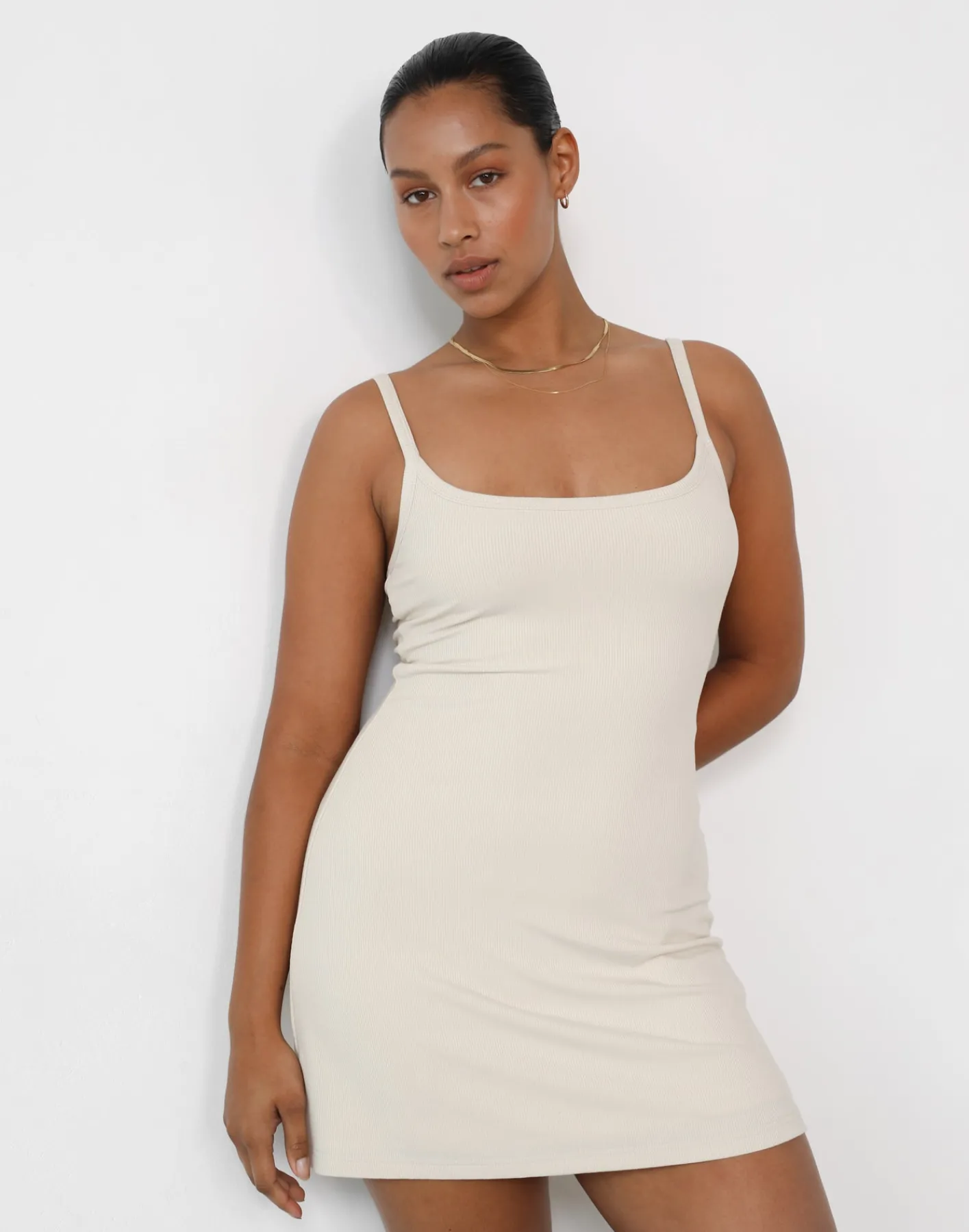 Helia Mini Dress (Oat)*CHARCOAL Sale