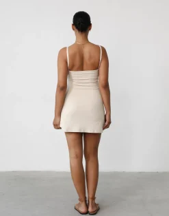 Helia Mini Dress (Oat)*CHARCOAL Sale
