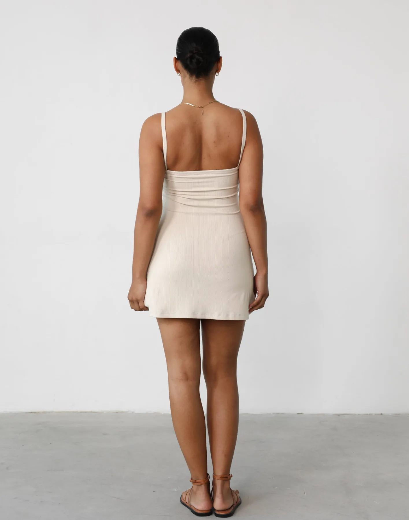 Helia Mini Dress (Oat)*CHARCOAL Sale
