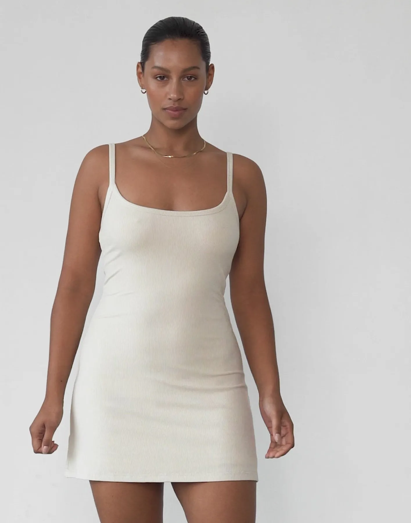Helia Mini Dress (Oat)*CHARCOAL Sale