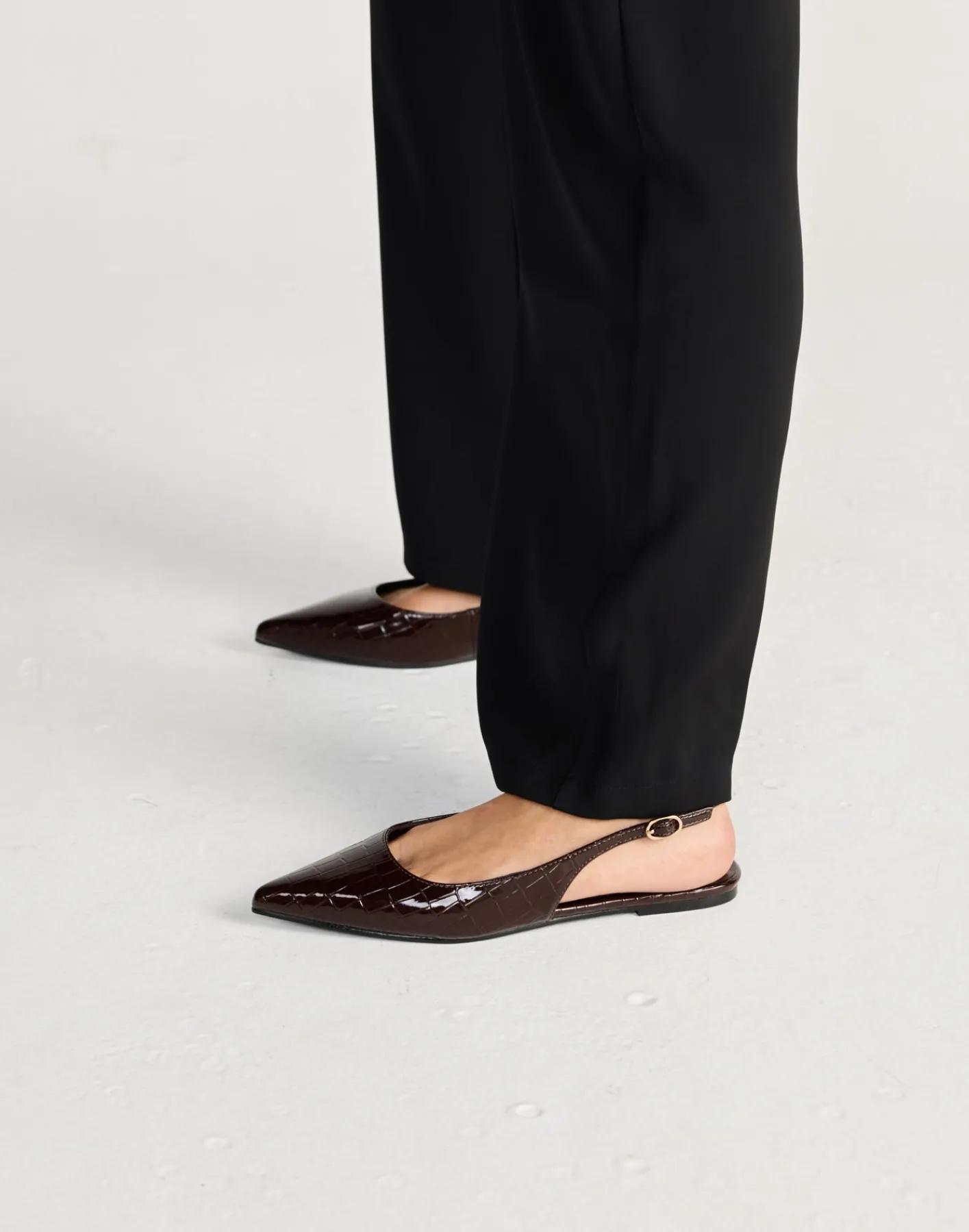 Henna Flats (Dark Cacao Patent Croc) - By*Billini Outlet