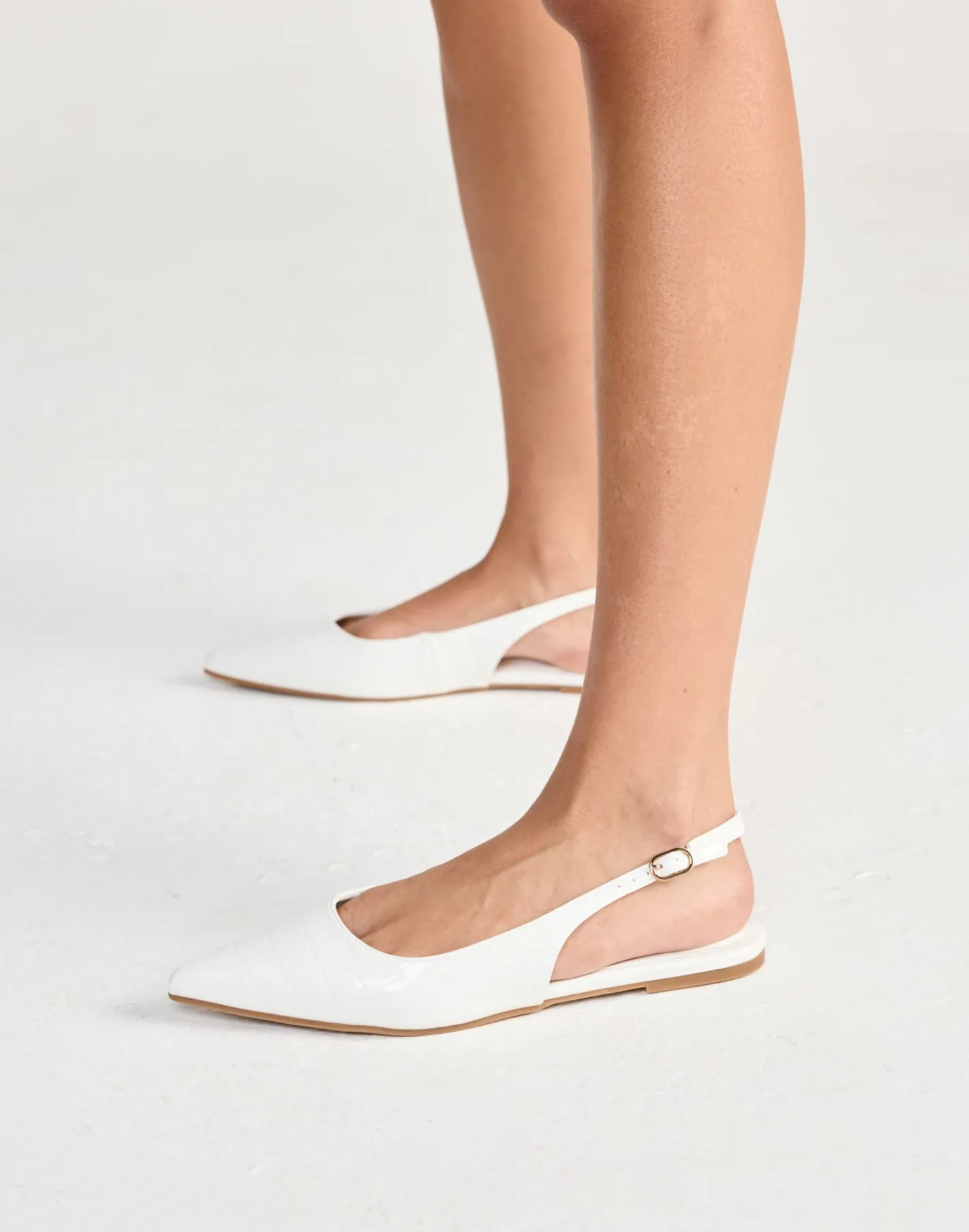 Henna Flats (White Patent Croc) - By*Billini Discount