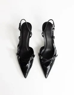 Huxly Heels (Black Shine) - By Billini*CHARCOAL CLOTHING Online