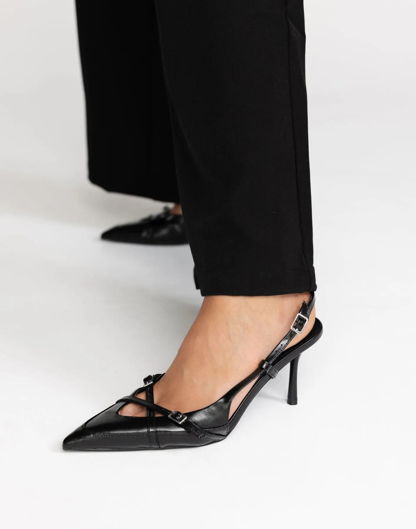 Huxly Heels (Black Shine) - By Billini*CHARCOAL CLOTHING Online
