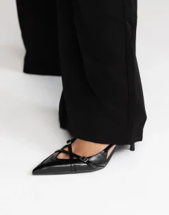 Huxly Heels (Black Shine) - By Billini*CHARCOAL CLOTHING Online