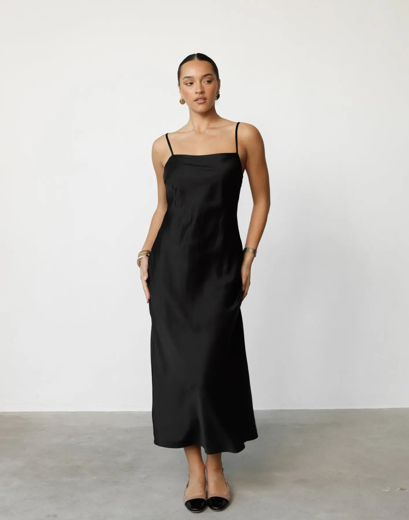 Idalia Midi Dress (Black)*CHARCOAL Clearance