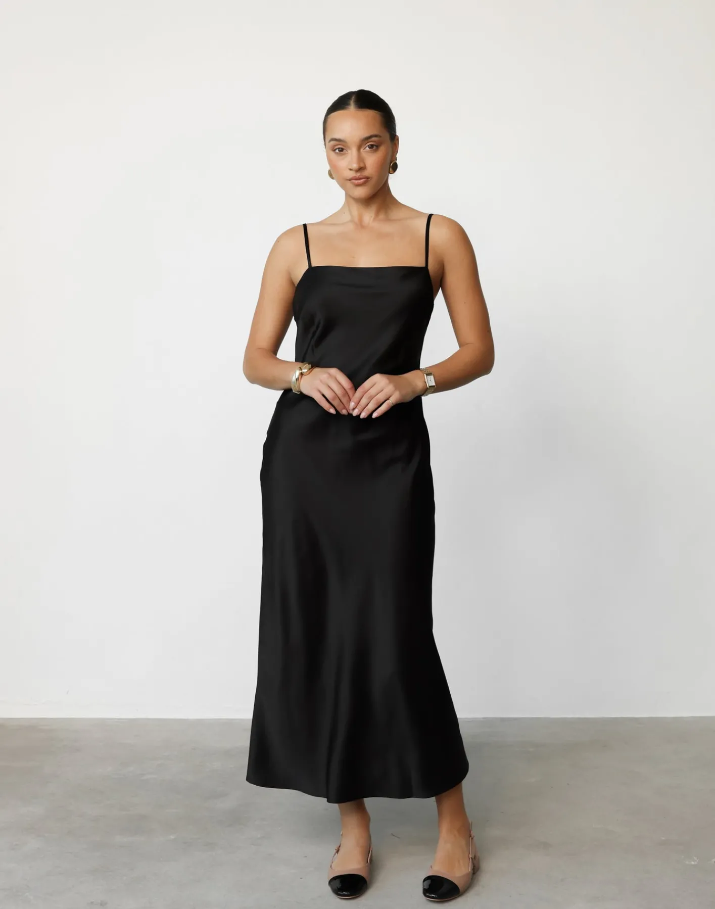 Idalia Midi Dress (Black)*CHARCOAL Clearance