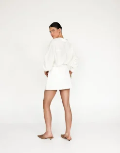 Ines Mini Skirt (White)*CHARCOAL Hot