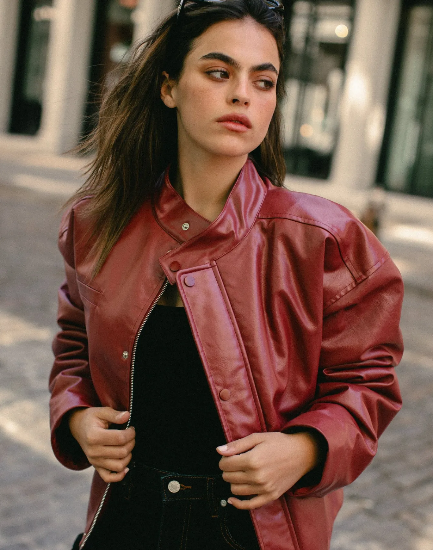 Isaiah Jacket (Cherry)*CHARCOAL Fashion