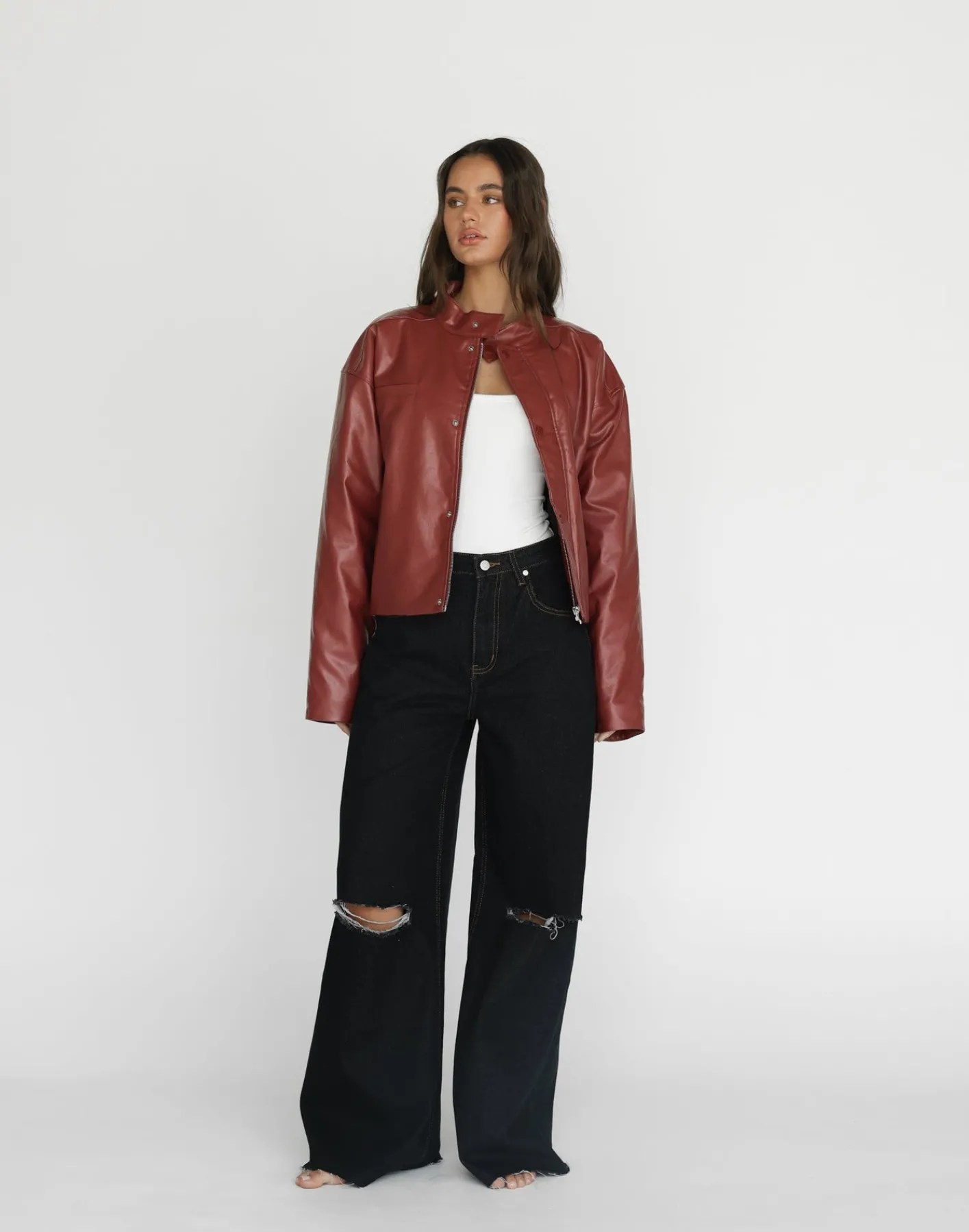Isaiah Jacket (Cherry)*CHARCOAL Fashion