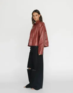 Isaiah Jacket (Cherry)*CHARCOAL Fashion