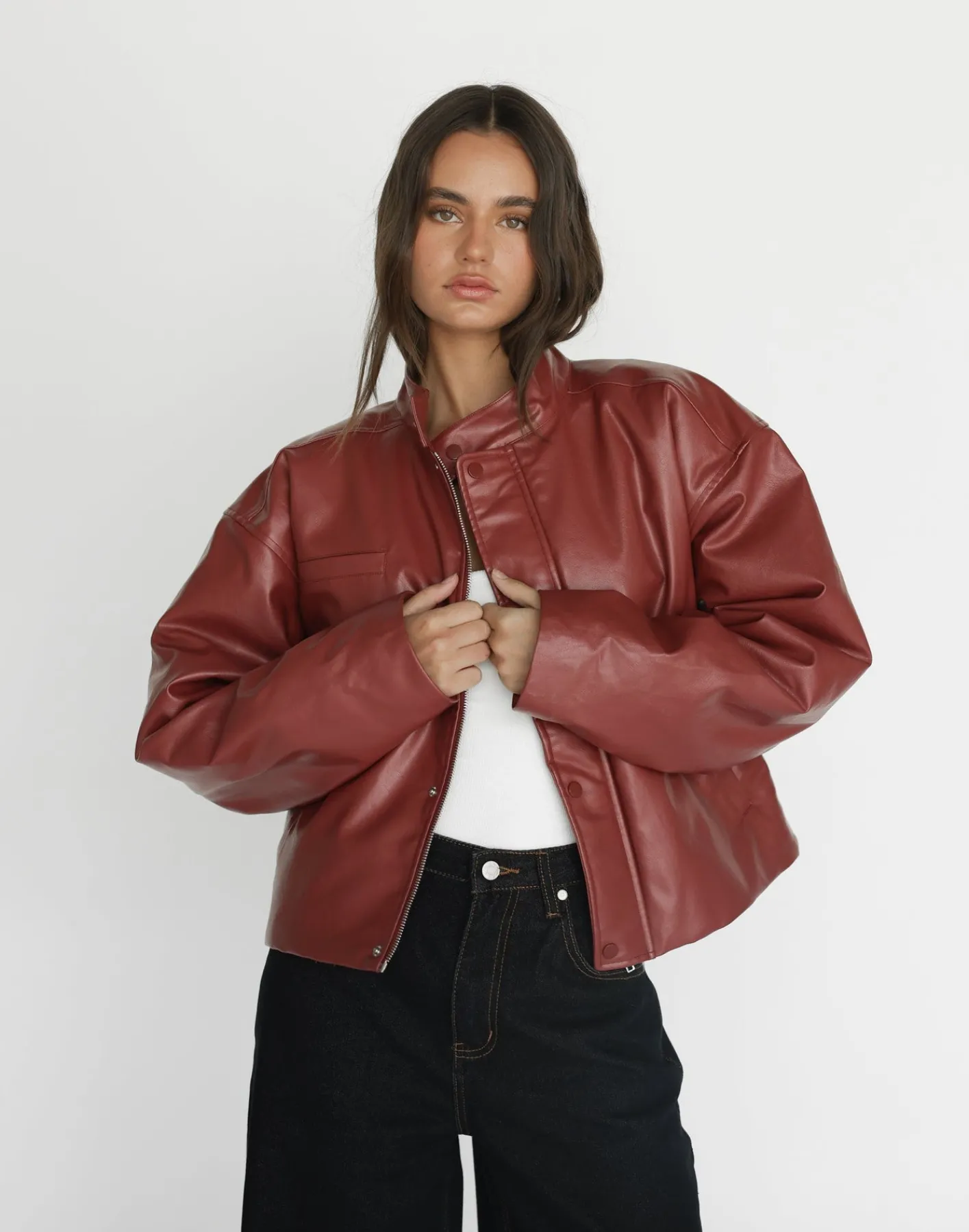 Isaiah Jacket (Cherry)*CHARCOAL Fashion