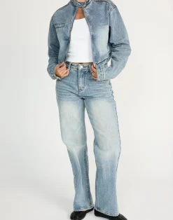Jackson Cropped Denim Jacket (Mid Faded)*CHARCOAL CLOTHING New
