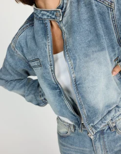 Jackson Cropped Denim Jacket (Mid Faded)*CHARCOAL CLOTHING New