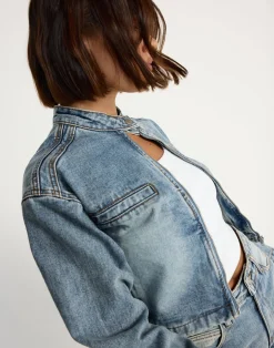 Jackson Cropped Denim Jacket (Mid Faded)*CHARCOAL CLOTHING New