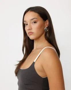 Janella Earrings (Silver)*CHARCOAL Sale