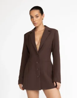 Jay Blazer Dress (Cocoa)*CHARCOAL Hot