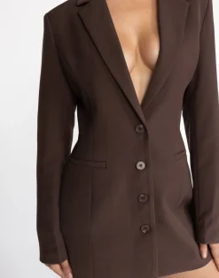 Jay Blazer Dress (Cocoa)*CHARCOAL Hot