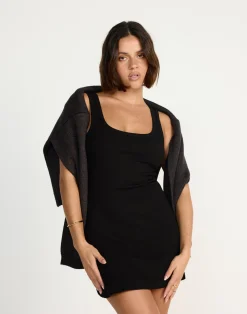 Jayden Mini Dress (Black)*CHARCOAL CLOTHING Sale