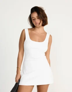 Jayden Mini Dress (White)*CHARCOAL CLOTHING Discount