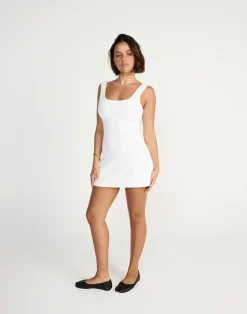Jayden Mini Dress (White)*CHARCOAL CLOTHING Discount