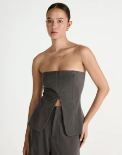 Jenson Top (Grey Texture)*CHARCOAL Clearance