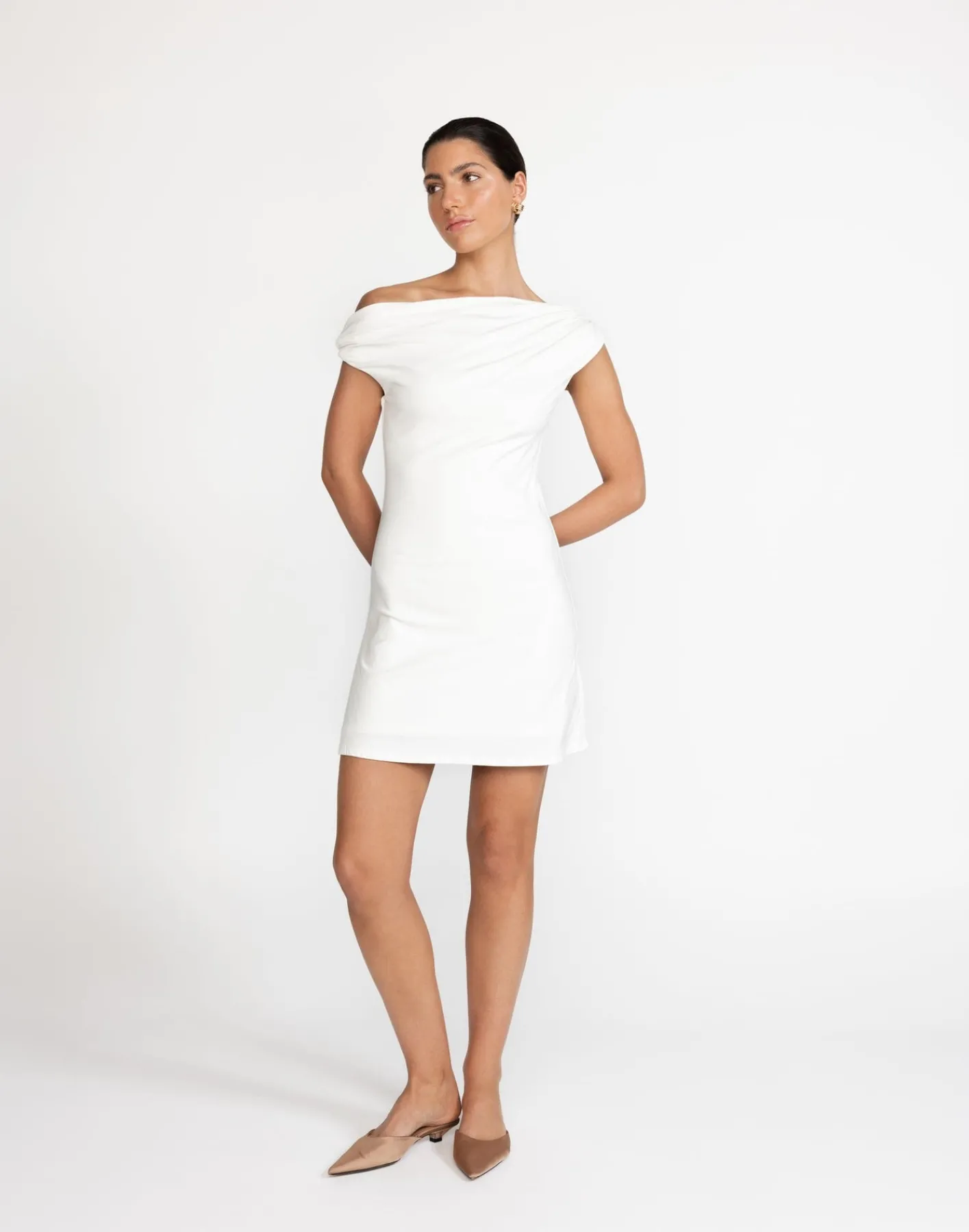 Jessi Mini Dress (White)*CHARCOAL New