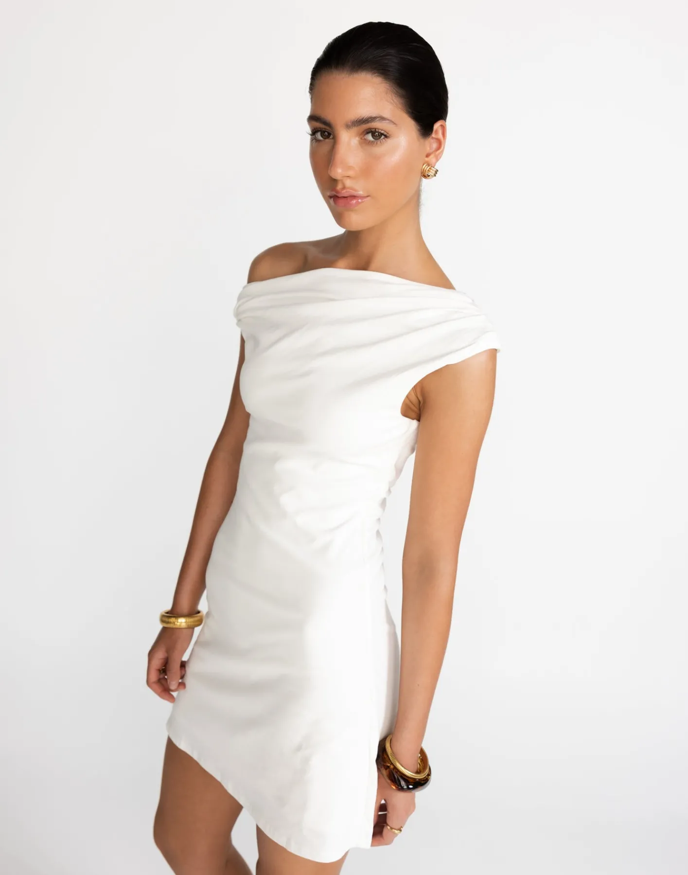 Jessi Mini Dress (White)*CHARCOAL New