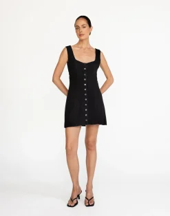 Joni Mini Dress (Black)*CHARCOAL Discount