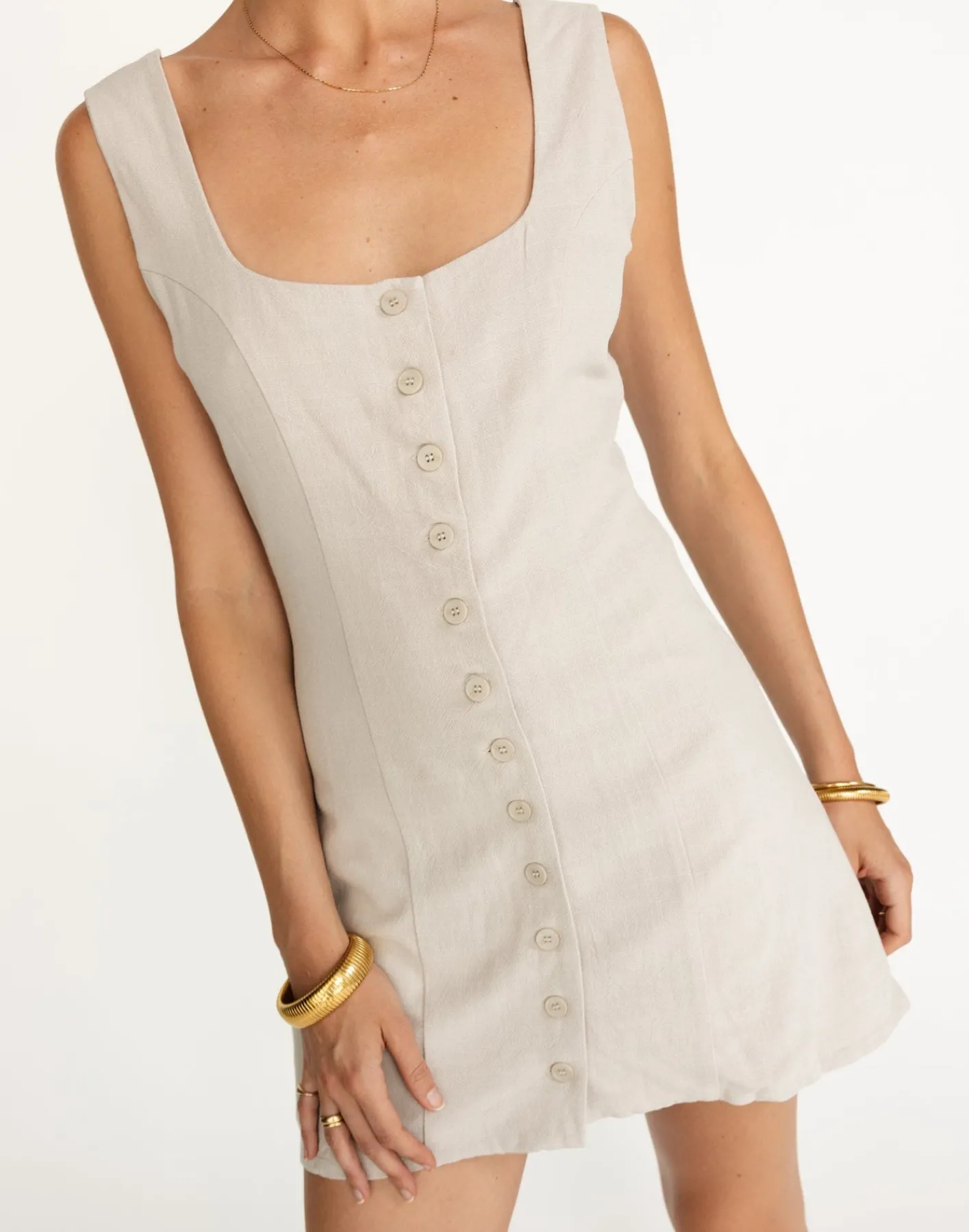 Joni Mini Dress (Latte)*CHARCOAL Sale