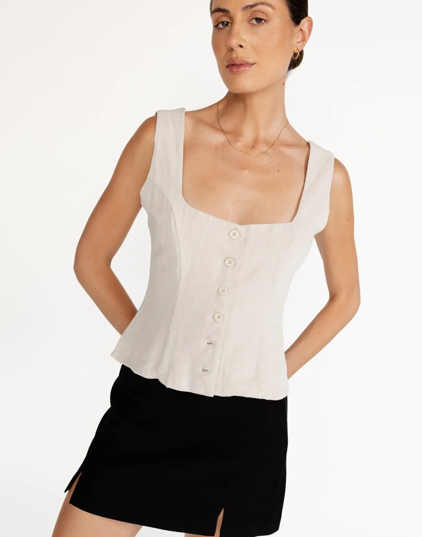Joni Top (Latte)*CHARCOAL Hot