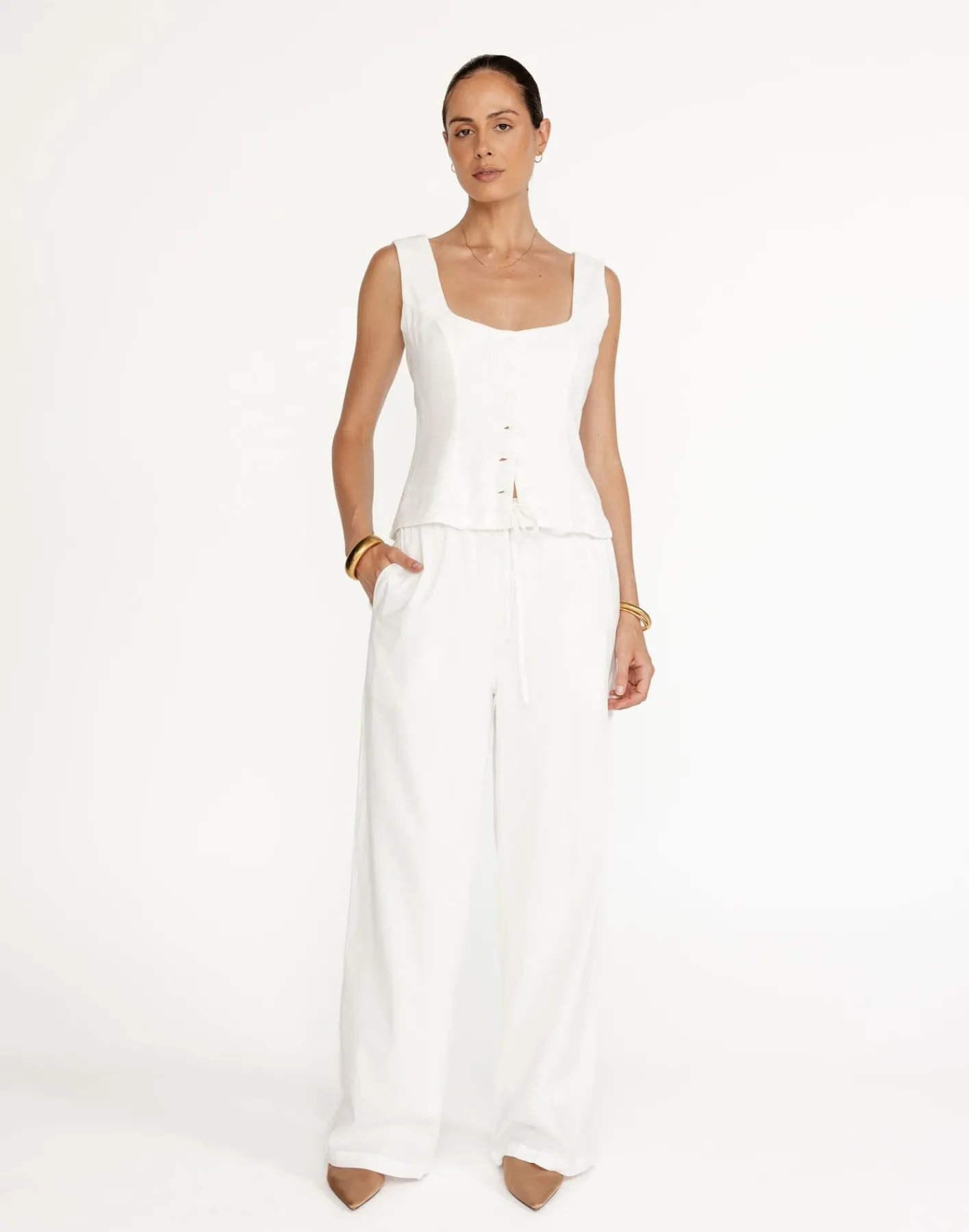 Joni Top (White)*CHARCOAL Sale