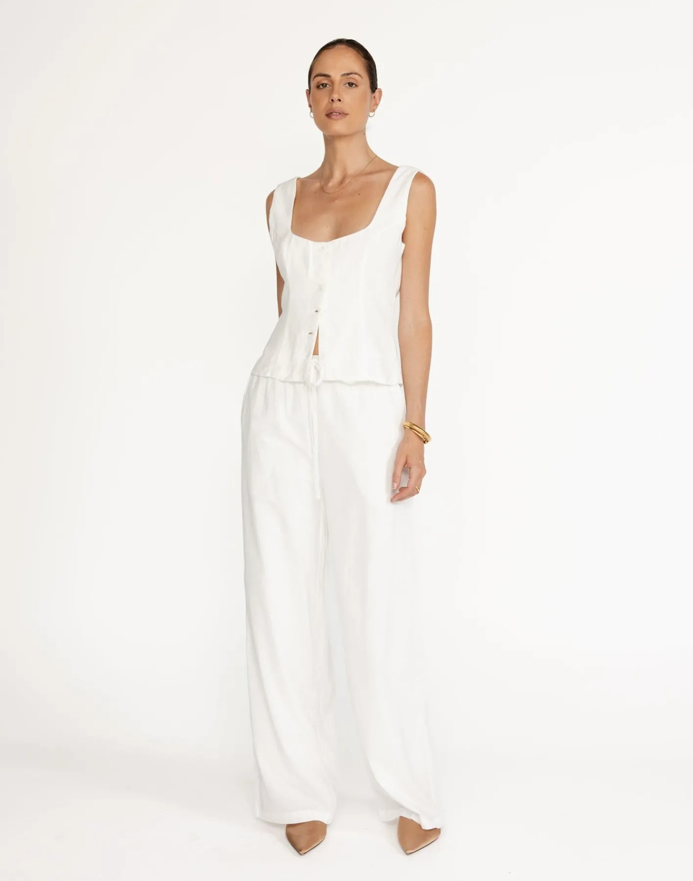 Joni Top (White)*CHARCOAL Sale